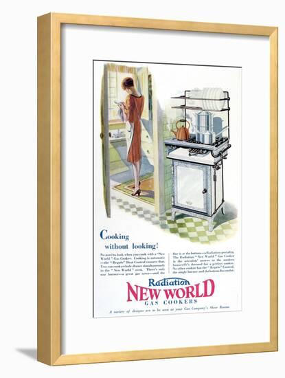 Advertisement for a Gas Cooker Produced by the 'New World' Company, 1928-null-Framed Art Print