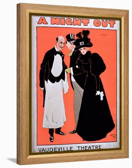 Advertisement For A Night Out, at the Vaudeville Theatre-null-Framed Premier Image Canvas