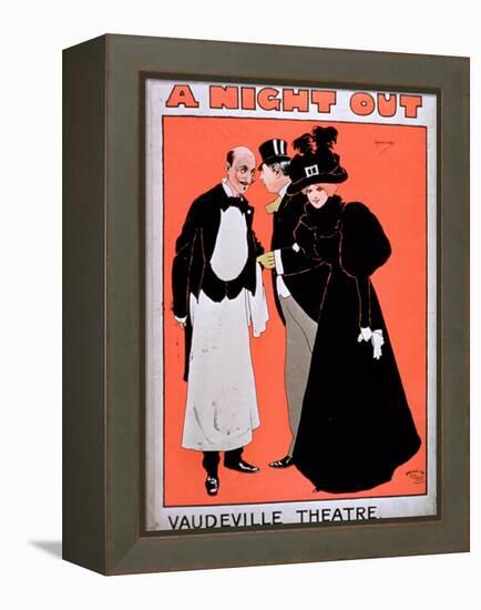 Advertisement For A Night Out, at the Vaudeville Theatre-null-Framed Premier Image Canvas