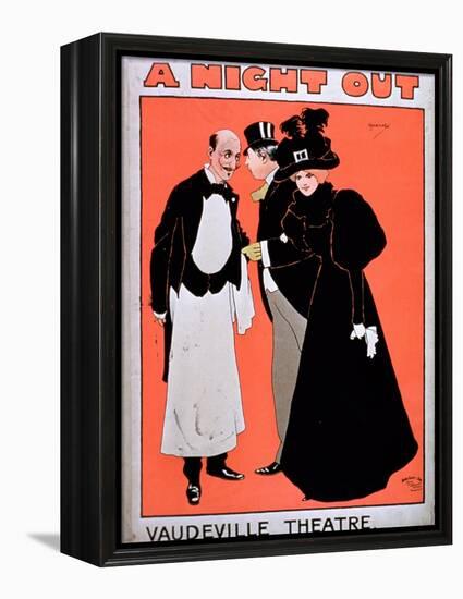 Advertisement For A Night Out, at the Vaudeville Theatre-null-Framed Premier Image Canvas