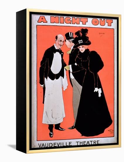 Advertisement For A Night Out, at the Vaudeville Theatre-null-Framed Premier Image Canvas