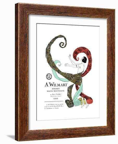 Advertisement for a Wilmart Silk, Paris-null-Framed Giclee Print