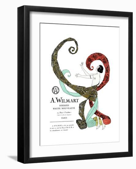 Advertisement for a Wilmart Silk, Paris-null-Framed Giclee Print