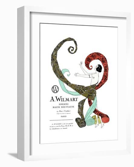 Advertisement for a Wilmart Silk, Paris-null-Framed Giclee Print