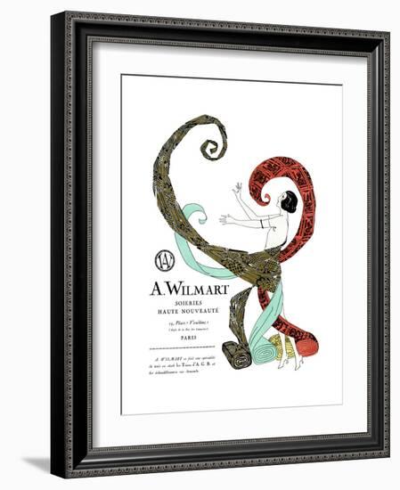 Advertisement for a Wilmart Silk, Paris-null-Framed Giclee Print