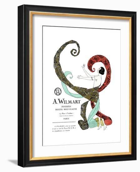 Advertisement for a Wilmart Silk, Paris-null-Framed Giclee Print