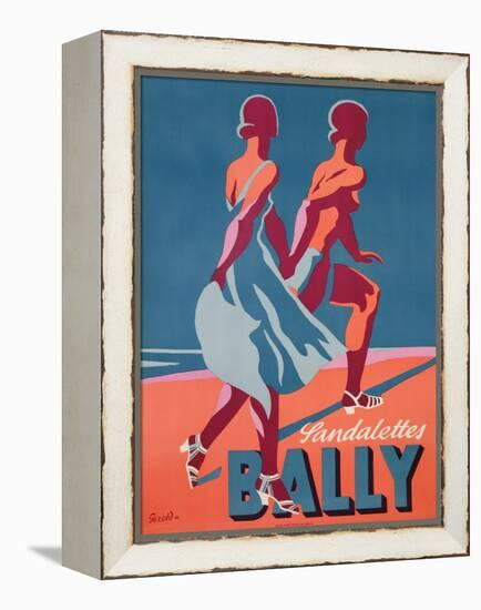 Advertisement for Bally Sandals, 1935 (Colour Litho)-Gerald-Framed Premier Image Canvas