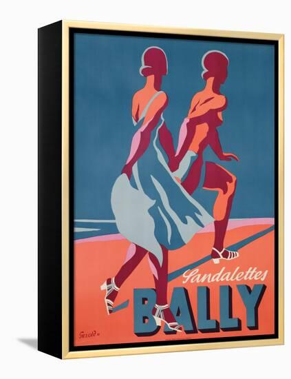 Advertisement for Bally Sandals, 1935 (Colour Litho)-Gerald-Framed Premier Image Canvas