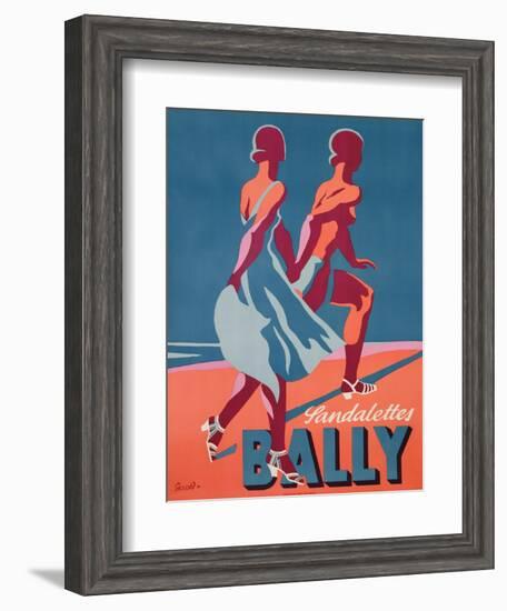 Advertisement for Bally Sandals, 1935 (Colour Litho)-Gerald-Framed Giclee Print