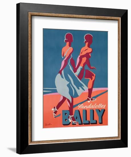 Advertisement for Bally Sandals, 1935 (Colour Litho)-Gerald-Framed Giclee Print