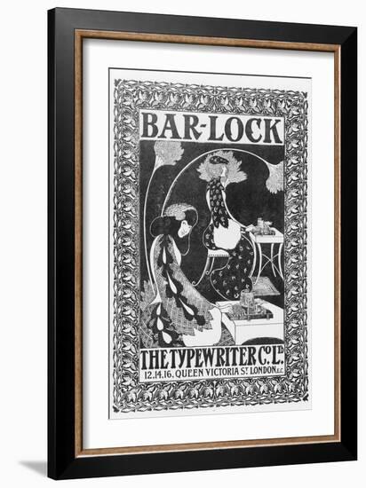 Advertisement for Bar-Lock Typewriters, C.1895 (Litho)-English-Framed Giclee Print