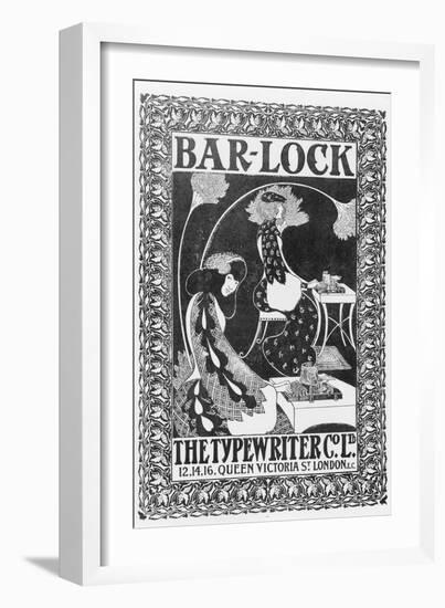 Advertisement for Bar-Lock Typewriters, C.1895 (Litho)-English-Framed Giclee Print