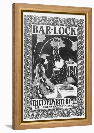 Advertisement for Bar-Lock Typewriters, C.1895 (Litho)-English-Framed Premier Image Canvas