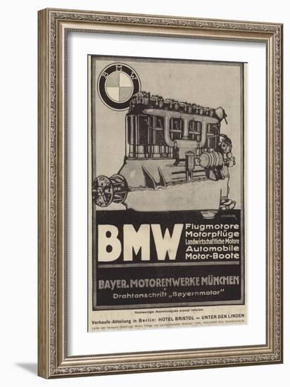 Advertisement for Bmw Engines-null-Framed Giclee Print