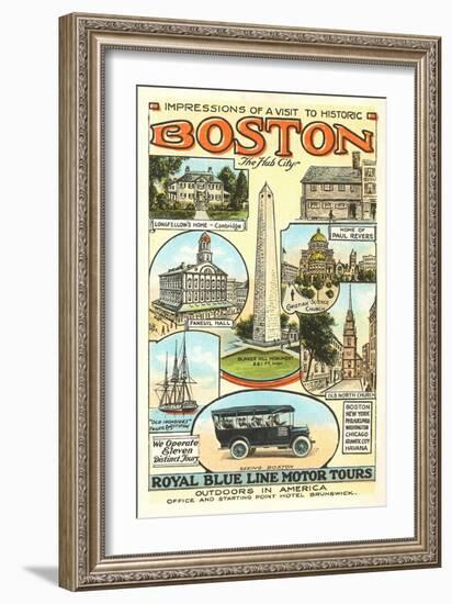 Advertisement for Boston Tours-null-Framed Art Print