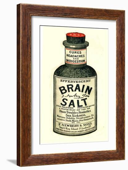 Advertisement for 'Brain Salt', 1890s-null-Framed Giclee Print