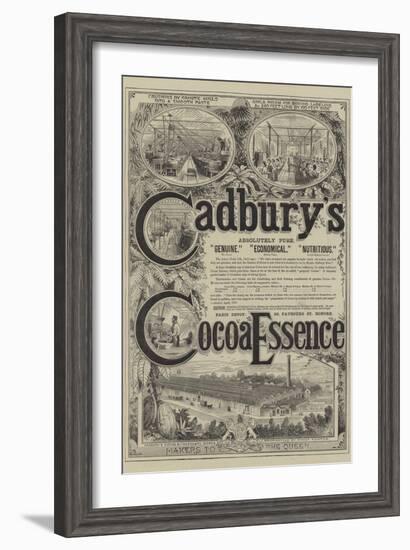 Advertisement for Cadbury's Cocoa Essence-null-Framed Giclee Print