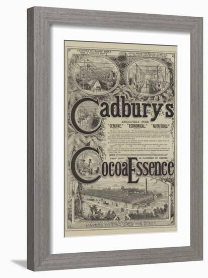 Advertisement for Cadbury's Cocoa Essence-null-Framed Giclee Print