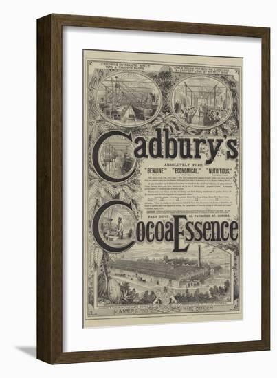 Advertisement for Cadbury's Cocoa Essence-null-Framed Giclee Print