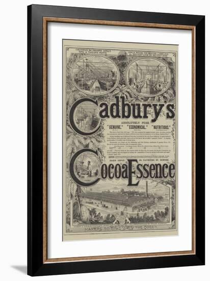 Advertisement for Cadbury's Cocoa Essence-null-Framed Giclee Print