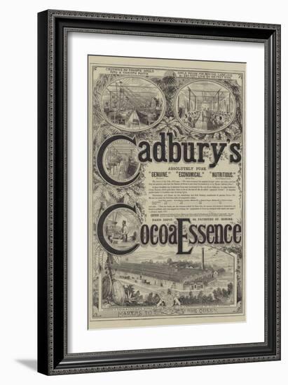 Advertisement for Cadbury's Cocoa Essence-null-Framed Giclee Print