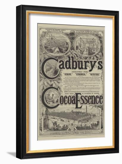 Advertisement for Cadbury's Cocoa Essence-null-Framed Giclee Print