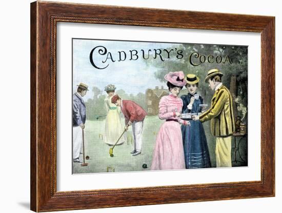 Advertisement for Cadbury's Cocoa, Showing a Croquet Game, c.1899-null-Framed Giclee Print