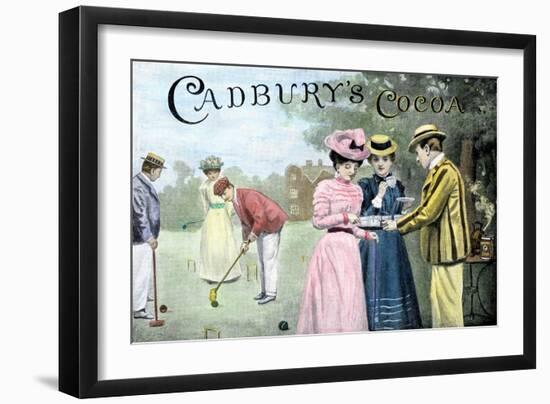 Advertisement for Cadbury's Cocoa, Showing a Croquet Game, c.1899-null-Framed Giclee Print