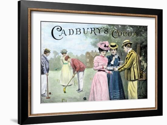 Advertisement for Cadbury's Cocoa, Showing a Croquet Game, c.1899-null-Framed Giclee Print