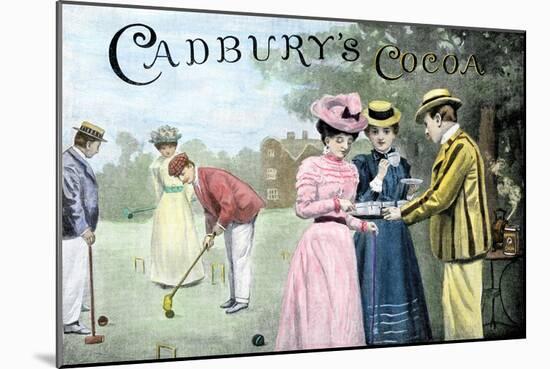 Advertisement for Cadbury's Cocoa, Showing a Croquet Game, c.1899-null-Mounted Giclee Print