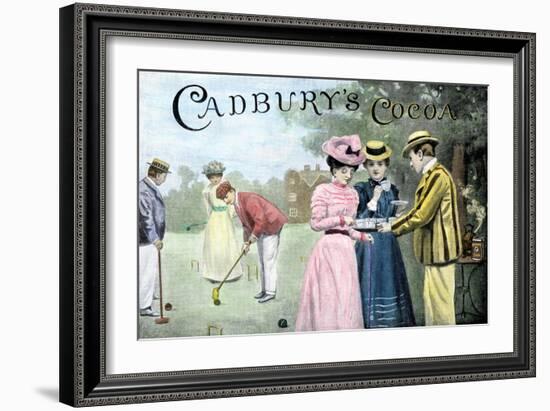 Advertisement for Cadbury's Cocoa, Showing a Croquet Game, c.1899-null-Framed Giclee Print