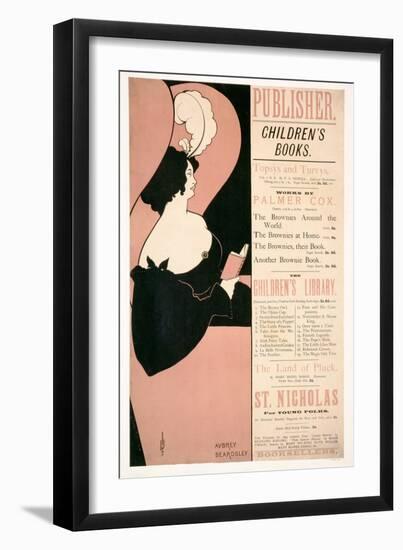 Advertisement for Children's Books, 1894-Aubrey Beardsley-Framed Giclee Print