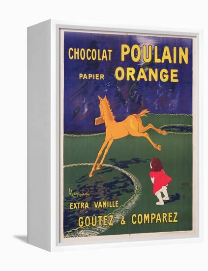 Advertisement for Chocolat Poulain Papier Orange, C. 1910-Leonetto Cappiello-Framed Premier Image Canvas