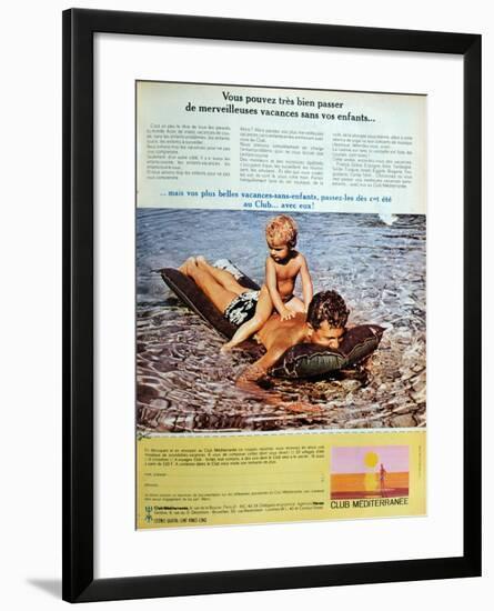 Advertisement for 'Club Mediterranee' from Elle Magazine, 11th May 1967-null-Framed Giclee Print