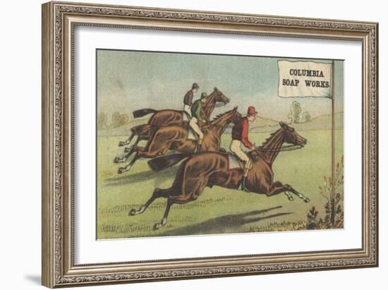 Advertisement for Columbia Soap Works, C.1880-American School-Framed Giclee Print