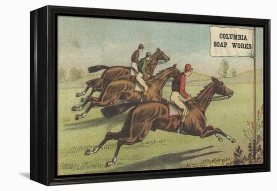 Advertisement for Columbia Soap Works, C.1880-American School-Framed Premier Image Canvas