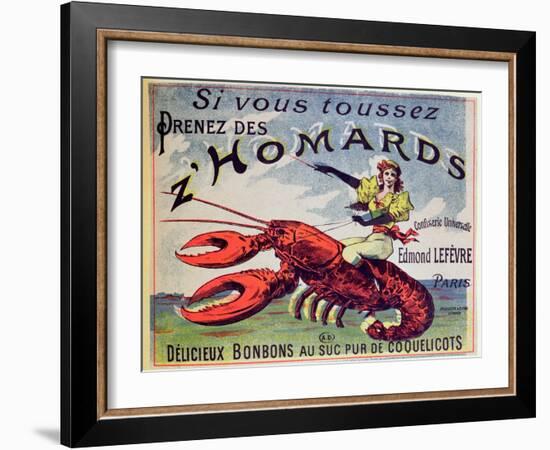 Advertisement for Cough Sweets 'Z'Homards', Late Nineteenth Century (Colour Litho)-French-Framed Giclee Print