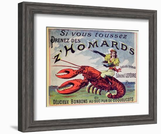 Advertisement for Cough Sweets 'Z'Homards', Late Nineteenth Century (Colour Litho)-French-Framed Giclee Print