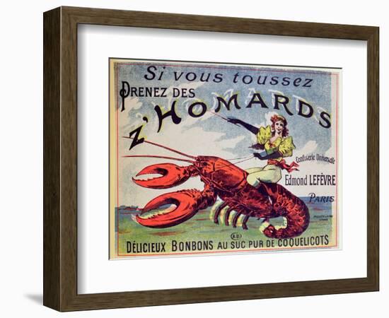 Advertisement for Cough Sweets 'Z'Homards', Late Nineteenth Century (Colour Litho)-French-Framed Giclee Print