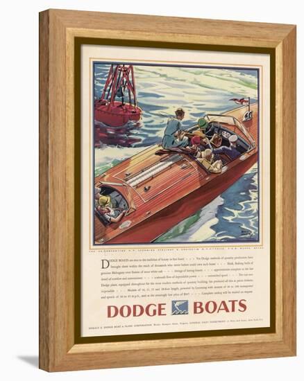 Advertisement for Dodge Boats-Ellis Wilson-Framed Premier Image Canvas