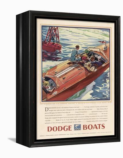 Advertisement for Dodge Boats-Ellis Wilson-Framed Premier Image Canvas