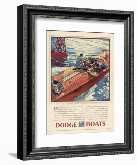 Advertisement for Dodge Boats-Ellis Wilson-Framed Photographic Print