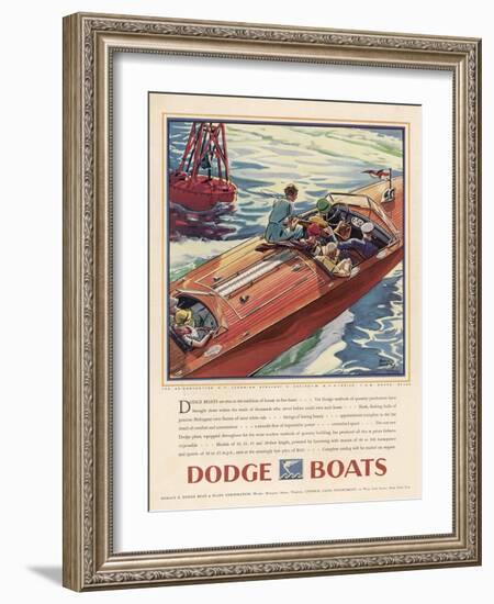 Advertisement for Dodge Boats-Ellis Wilson-Framed Photographic Print