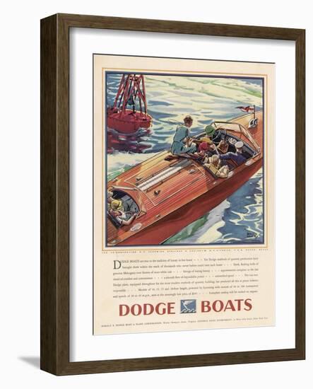 Advertisement for Dodge Boats-Ellis Wilson-Framed Photographic Print