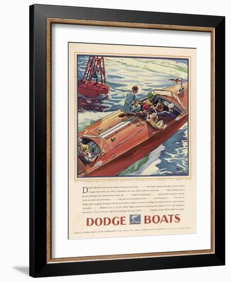 Advertisement for Dodge Boats-Ellis Wilson-Framed Photographic Print