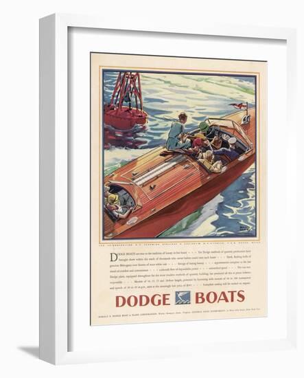 Advertisement for Dodge Boats-Ellis Wilson-Framed Photographic Print