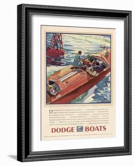 Advertisement for Dodge Boats-Ellis Wilson-Framed Photographic Print