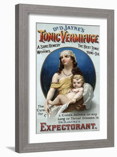 Advertisement for Dr. D. Jayne's Tonic Vermifuge-null-Framed Giclee Print
