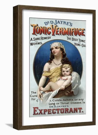 Advertisement for Dr. D. Jayne's Tonic Vermifuge-null-Framed Giclee Print