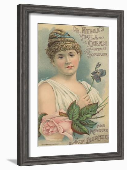 Advertisement for Dr. Hebra's Viola Cream, C.1897-American School-Framed Giclee Print